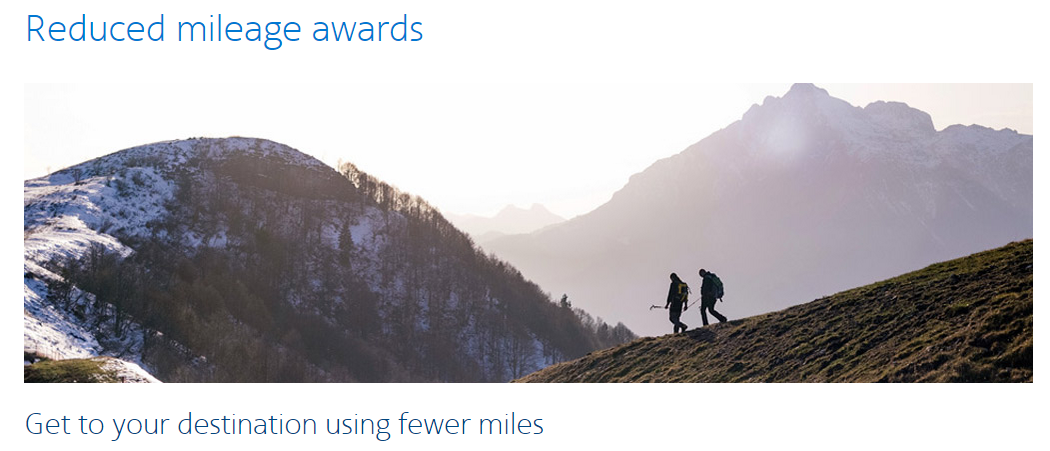 AAdvantage Reduced Mileage Award Screenshot