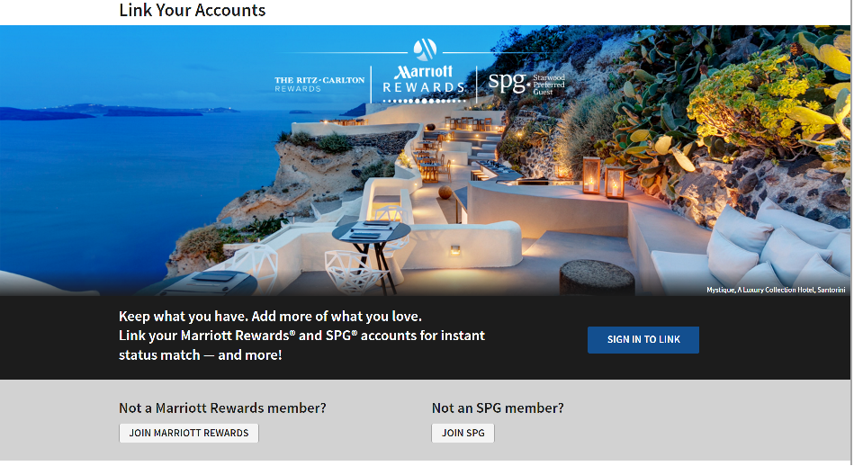 Link SPG and Marriott Rewards Accounts
